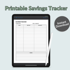 Printable Savings Tracker