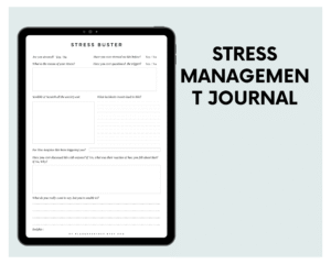 Stress Management Journal – Printable Workbook for Daily Balance