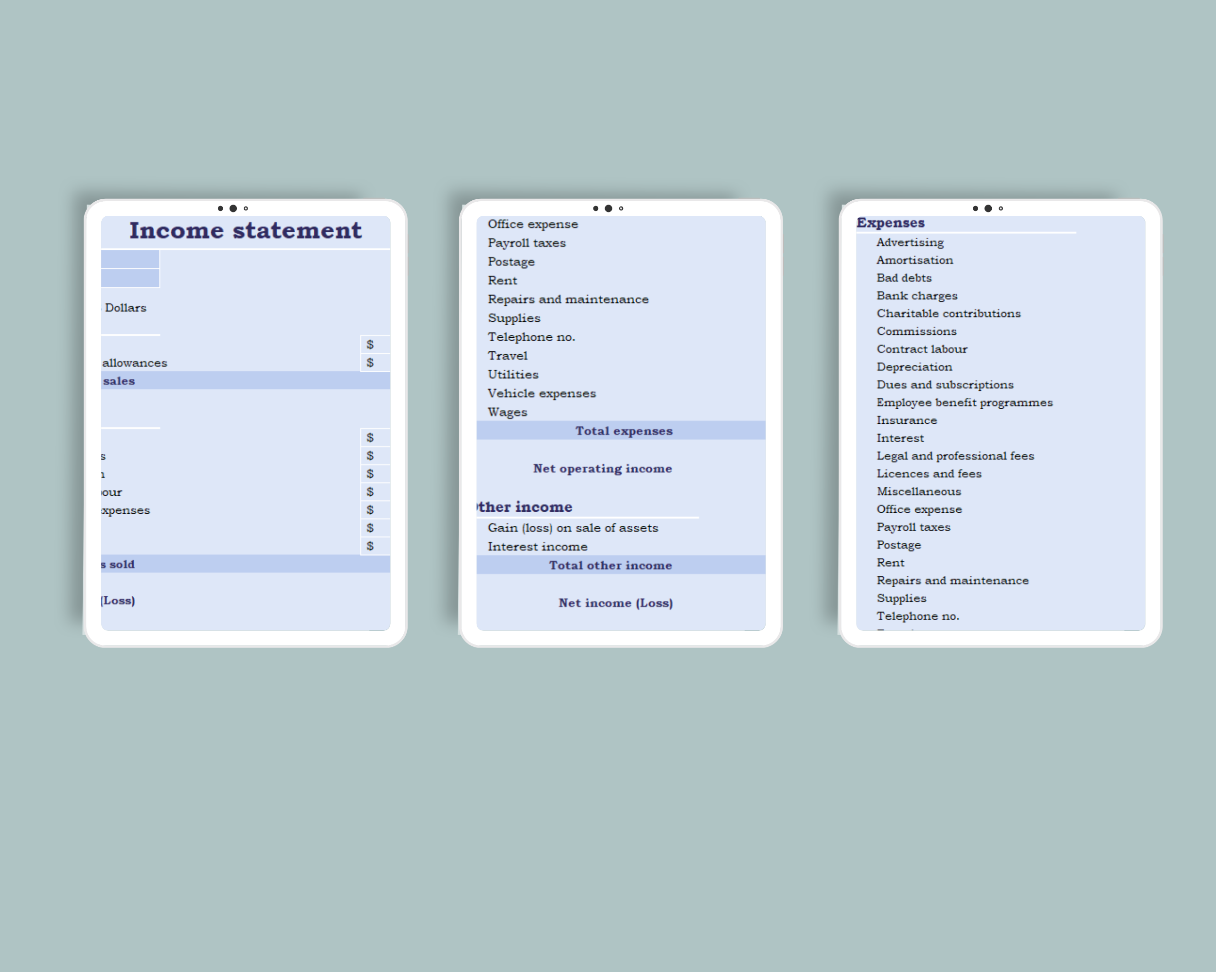 Income Statement Template Excel