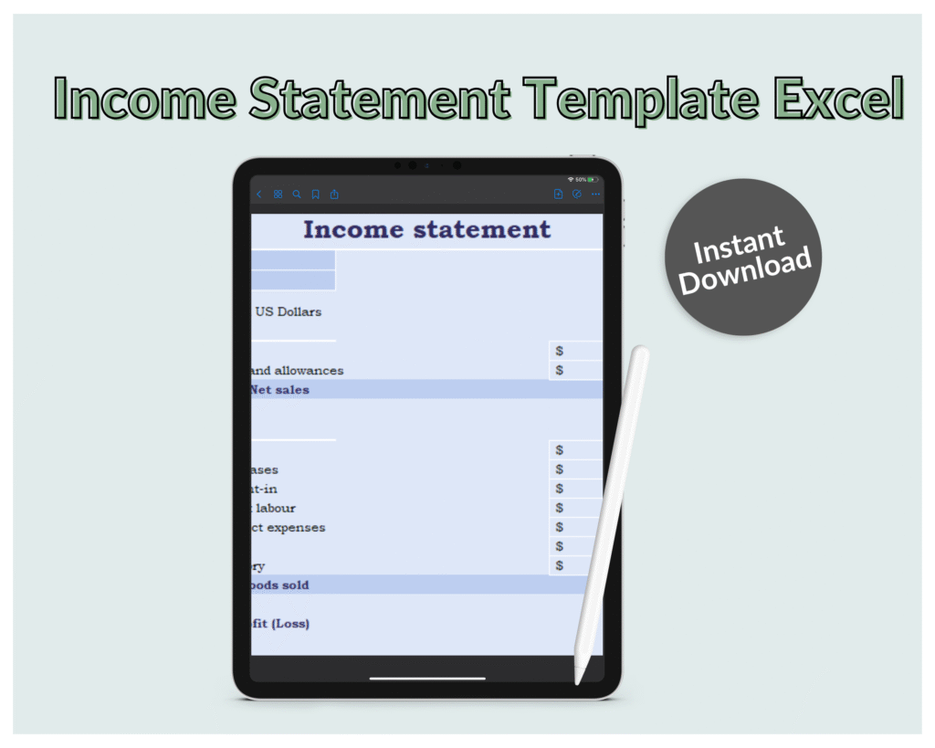 Income Statement Template Excel
